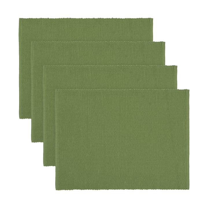 4 Manteles individuales Uni 35x46 cm - Verde musgo - Linum