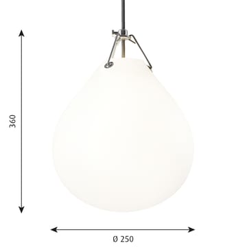 Lámpara colgante Moser Ø25 cm - Blanco mate - Louis Poulsen