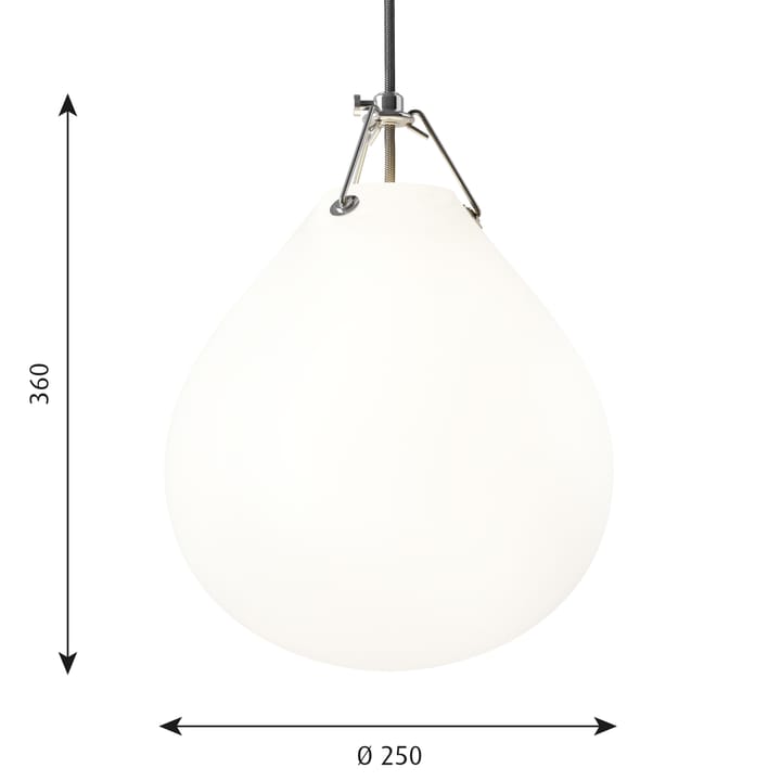 Lámpara colgante Moser Ø25 cm, Blanco mate Louis Poulsen