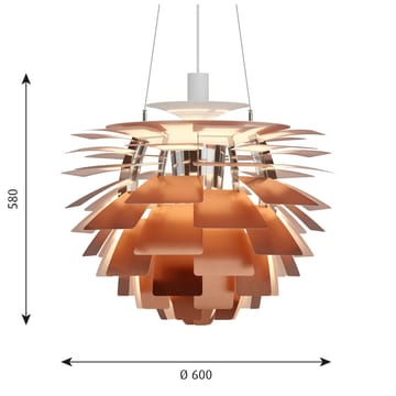 Lámpara colgante PH Artichoke Ø60 cm - Cobre - Louis Poulsen