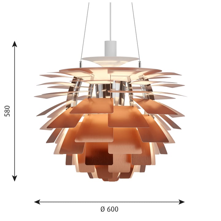 Lámpara colgante PH Artichoke Ø60 cm, Cobre Louis Poulsen