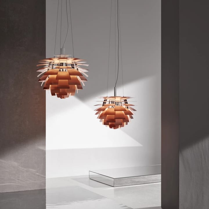 Lámpara colgante PH Artichoke E27 5,5 m cable, Cobre, Ø72 cm Louis Poulsen