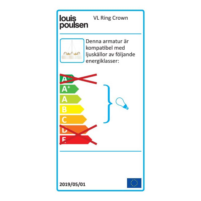 Lámpara colgante VL Ring Crown 3-5-7, 5 Louis Poulsen