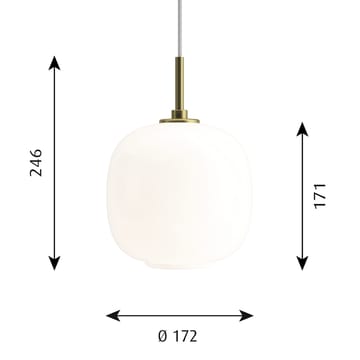 Lámpara colgante VL45 Radiohus Ø 17,5 cm - Vidrio opal blanco - Louis Poulsen