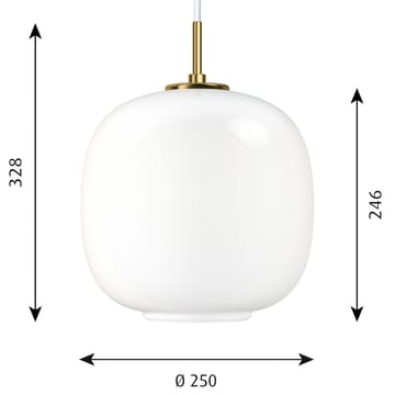 Lámpara colgante VL45 Radiohus Ø25 cm - Brass-white opal glass - Louis Poulsen