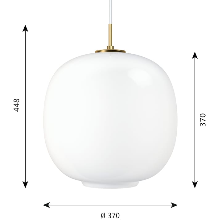 Lámpara colgante VL45 Radiohus Ø37 cm - Vidrio opal blanco - Louis Poulsen