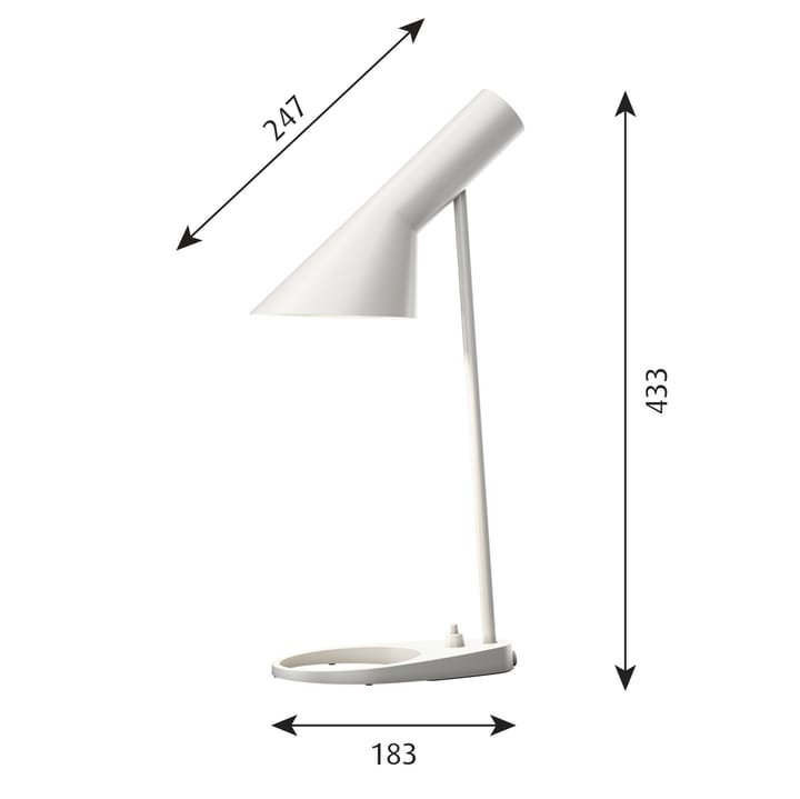 Lámpara de mesa AJ MINI, Blanco Louis Poulsen