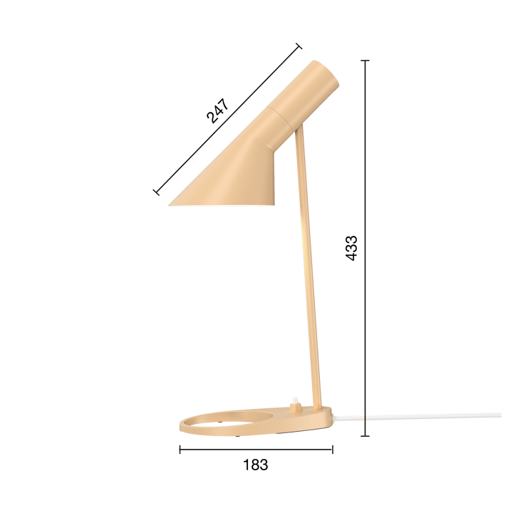 Lámpara de mesa AJ MINI, Warm sand Louis Poulsen