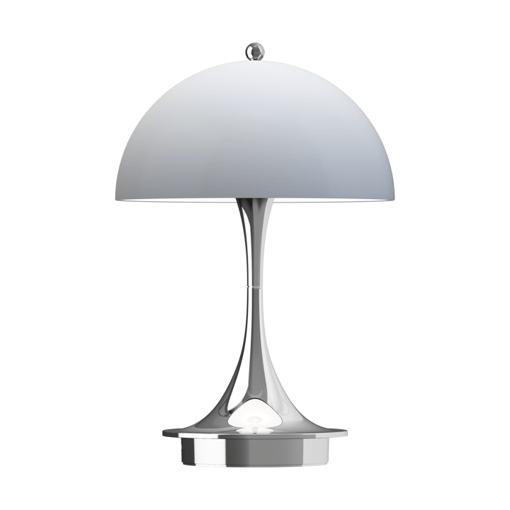 Lámpara de mesa Panthella 160 Portable v3 - Chrome opal grey - Louis Poulsen