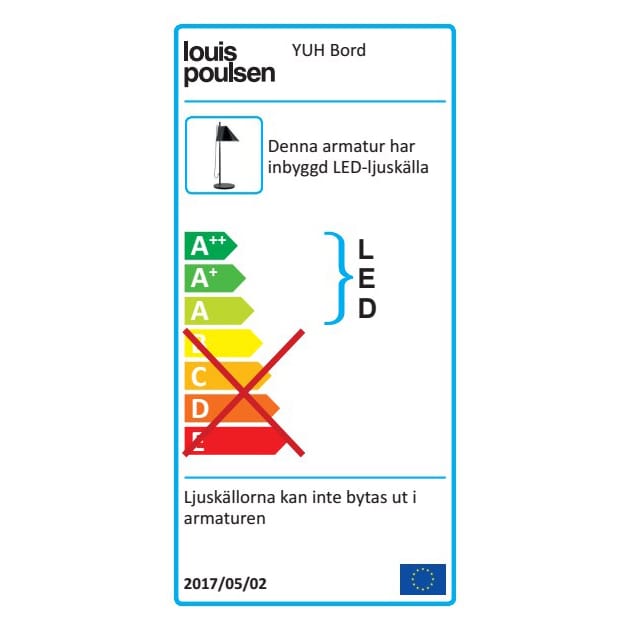 Lámpara de mesa Yuh, Blanco-latón Louis Poulsen