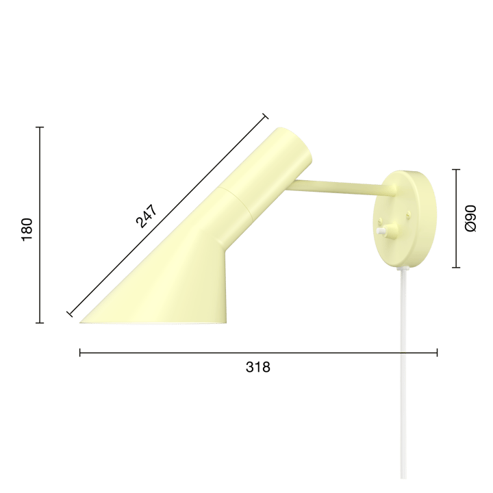 Lámpara de pared AJ, Soft lemon Louis Poulsen