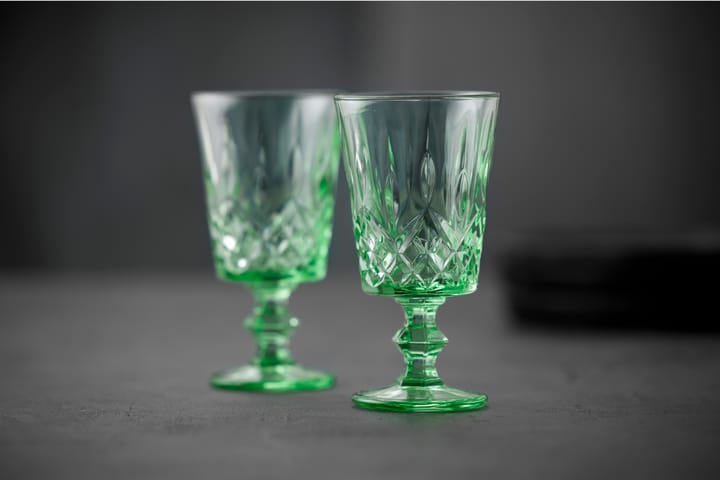 4 Copas de vino Sorrento 29 cl, Verde Lyngby Glas