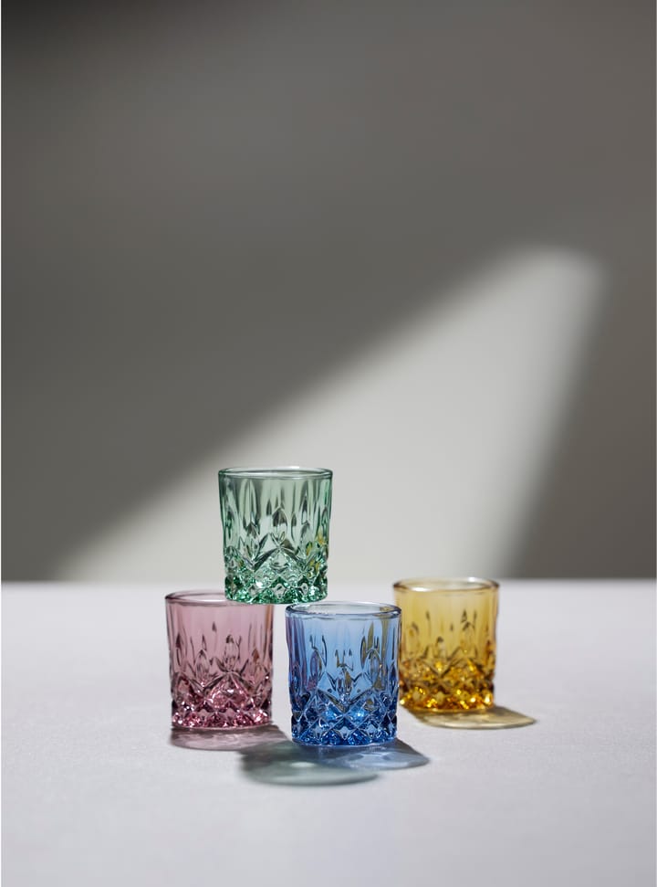 4 Vasos de chupito Sorrento 4 cl, Azul Lyngby Glas