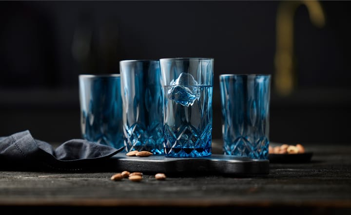 4 Vasos Sorrento highball 38 cl 4-pack, Blue Lyngby Glas