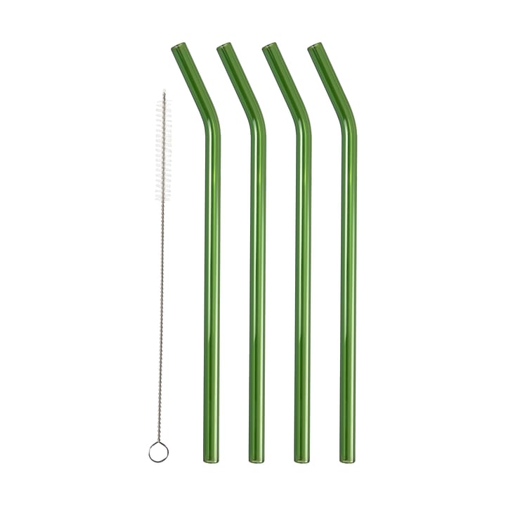 Pajitas Lyngby Glas 21,5 cm, 4-pack - Verde - Lyngby Glas