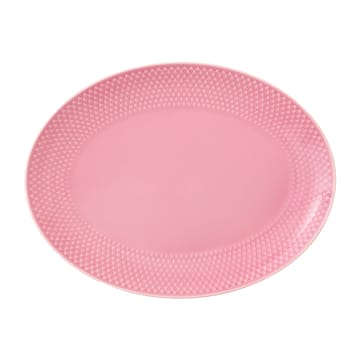 Fuente de servir Rhombe ovalado 21,5x28,5 cm - Rosa - Lyngby Porcelæn