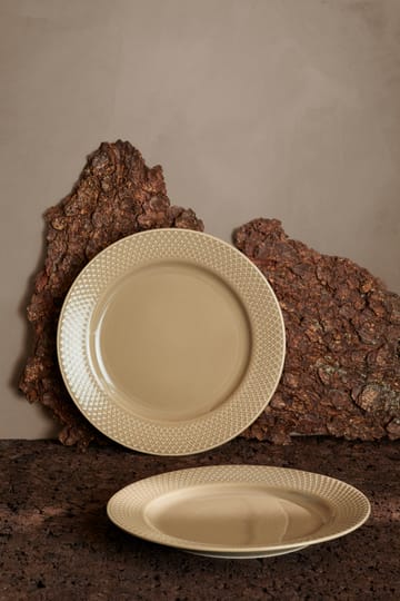 Plato de cena Rhombe Earth Ø27 cm - Marble - Lyngby Porcelæn