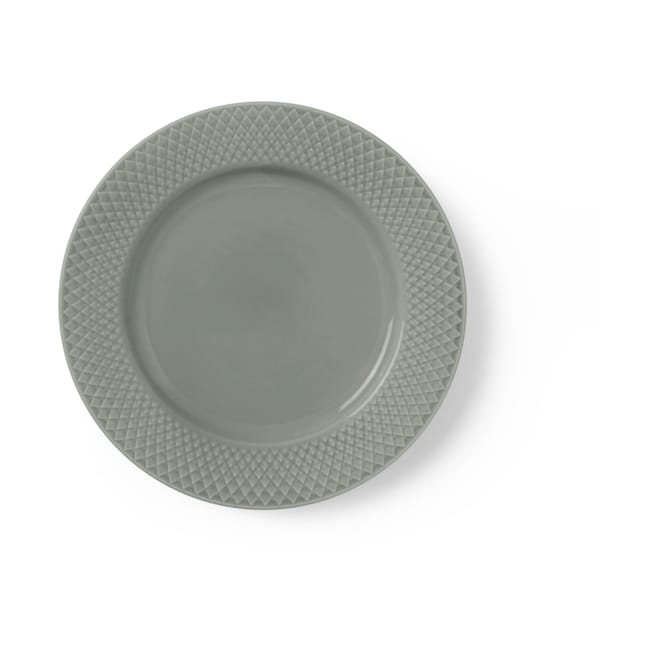 Plato Rhombe Earth Ø21 cm - Moss - Lyngby Porcelæn