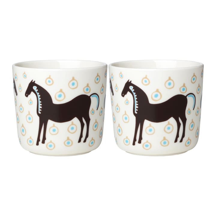 2 Tazas de café Musta Tamma 20 cl, blanco-marrón-beige Marimekko