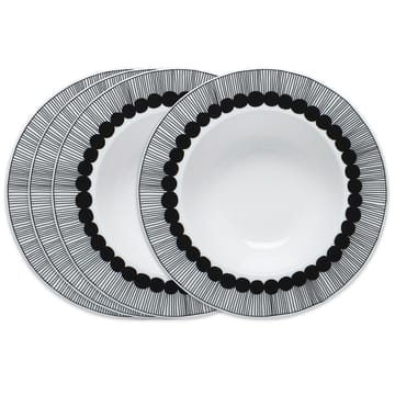 4 Platos hondos Siirtolapuutarha Ø20 cm negro - undefined - Marimekko