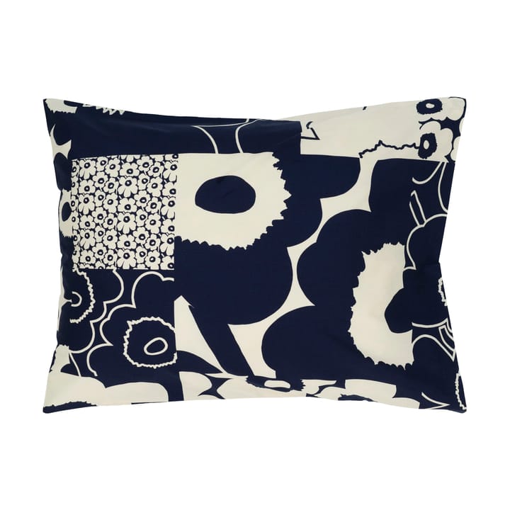 Funda de almohada Unikko collage 50x60 cm - Off-white-dark blue - Marimekko