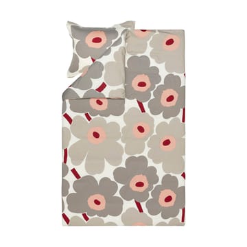 Funda nórdica de satén Unikko 150x210 cm - Off white-warm grey-pink - Marimekko