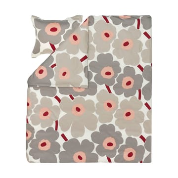 Funda nórdica de satén Unikko 240x220 cm - Off white-warm grey-pink - Marimekko