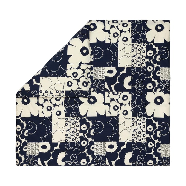 Funda nórdica Unikko collage 240x220 cm - Off-white-dark blue - Marimekko