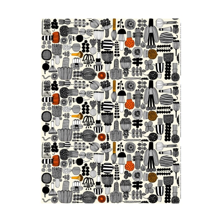 Hule Puutarhurin Parhaat - White-black-orange - Marimekko