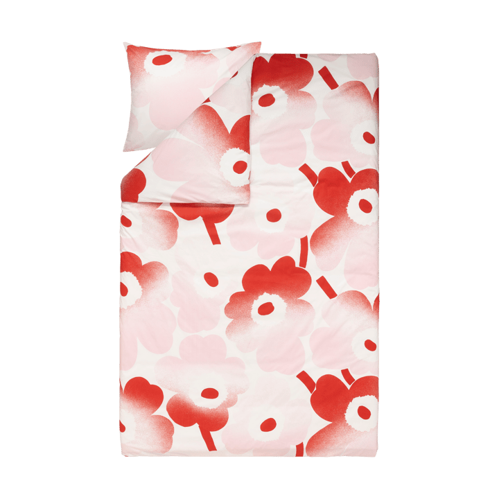 Juego de funda nórdica Unikko Häivähdys 150x210 cm, 50x60 cm - Rosa - Marimekko