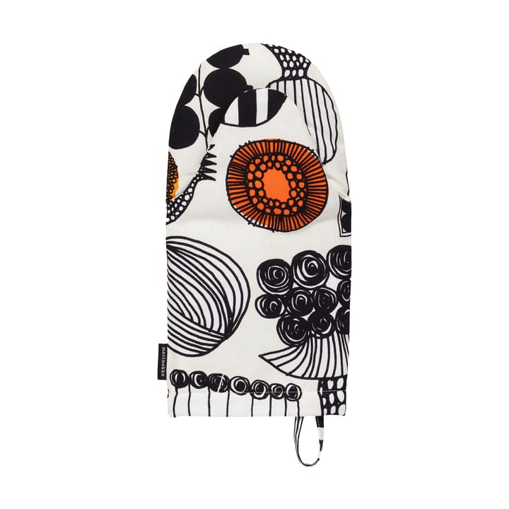 Manopla de horno Puutarhurin parhaat - White-black-orange - Marimekko