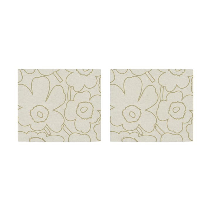 Mantel individual Piirto Unikko 35x40 cm 2-pack - Linen-gold - Marimekko