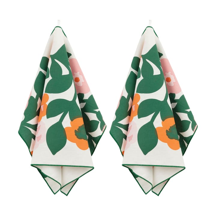 Paño de cocina Green green 47x70 cm set de 2
 - Verde-naranja - Marimekko