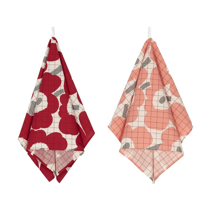 Paños de cocina Pieni Unikko 2-pack - Rose-grey - Marimekko