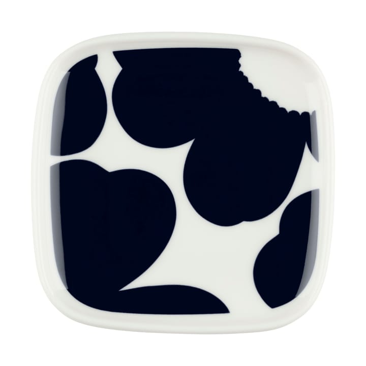 Plato Iso Unikko 10x10 cm - White-dark blue - Marimekko