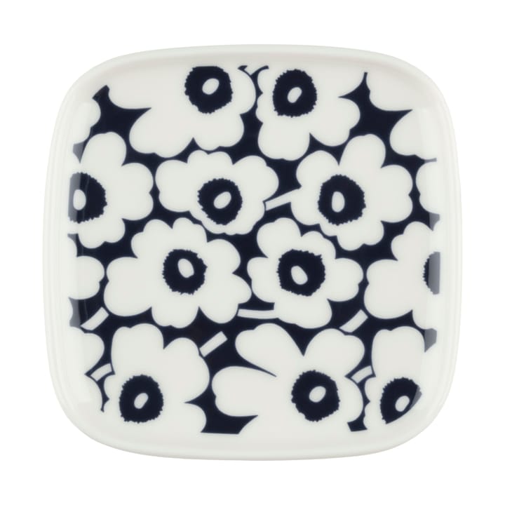 Plato pequeño Unikko 10x10 cm - Dark blue-white - Marimekko