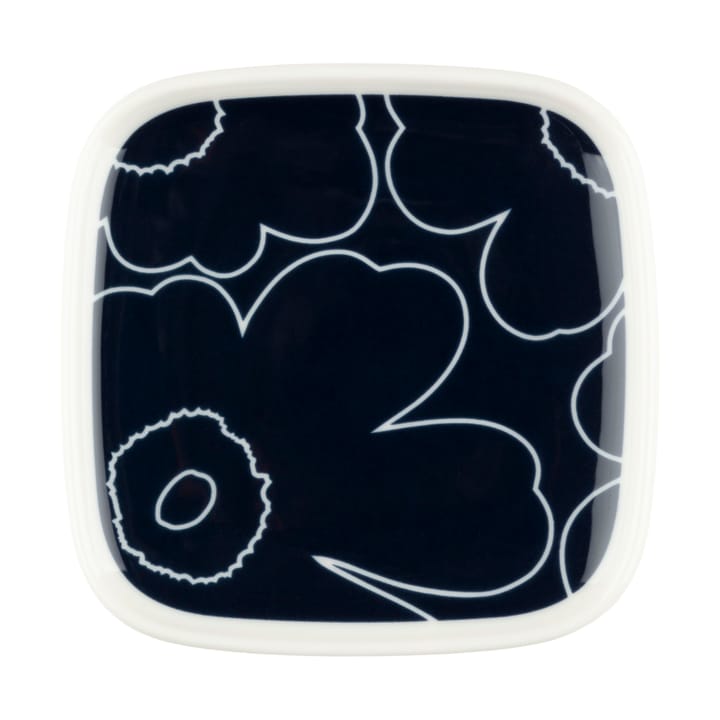 Plato Piirto Unikko 10x10 cm - White-dark blue - Marimekko