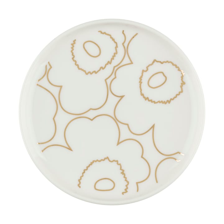 Plato Piirto Unikko Ø13,5 cm, White-gold Marimekko