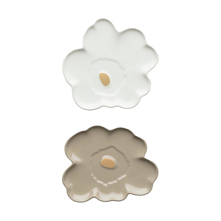 Plato Unikko 13 cm 2 piezas - Terra-white-gold - Marimekko