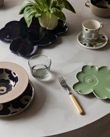 Plato Unikko Ø13,5 cm - White-light grey-sand-dark blue - Marimekko