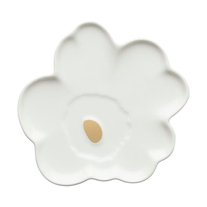 Plato Unikko Shape 20 cm - White-gold - Marimekko