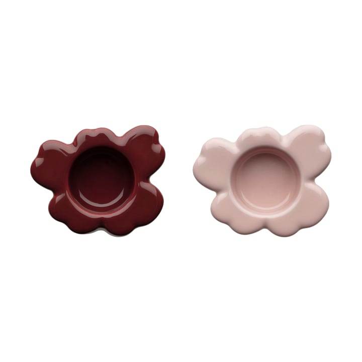 Portavelas Unikko 3x10 cm, 2 piezas - Rosy grey-reddish brown - Marimekko