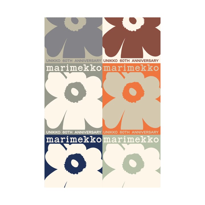 Póster del 60 aniversario de Unikko 70x100 cm - Multi - Marimekko