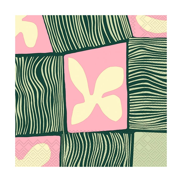 Servilleta Korkeuksissa 33x33 cm, 20-pack, Rose-Green Marimekko