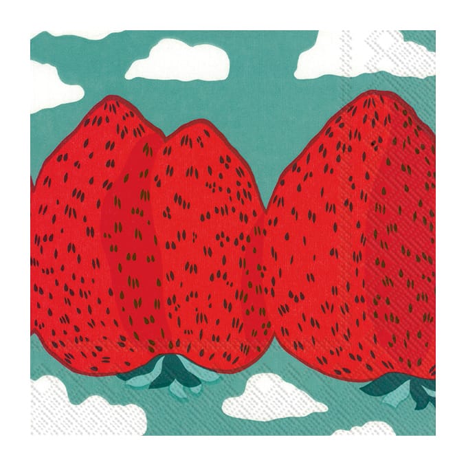 Servilletas Mansikkavuoret 33x33 cm, 20-pack, rojo Marimekko