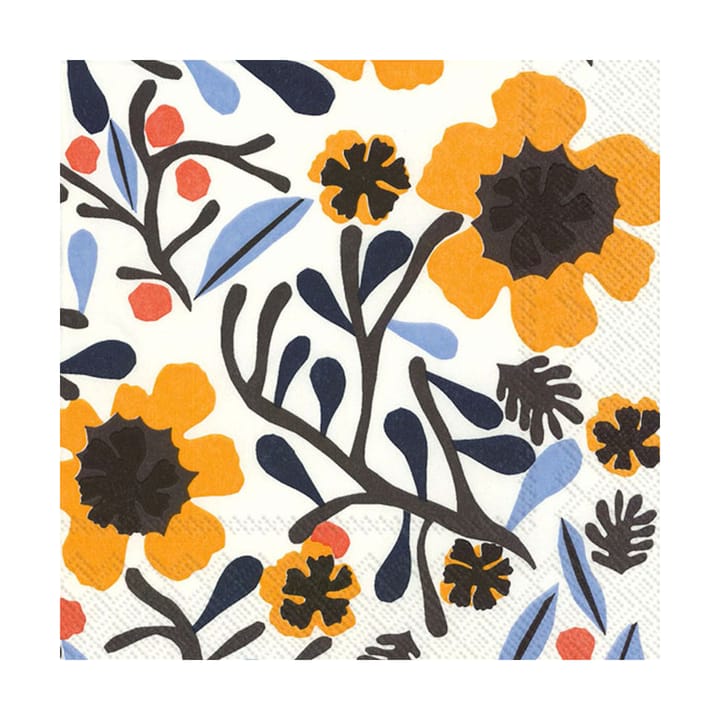 Servilletas Mykerö 33x33 cm, 20-pack - White-yellow - Marimekko