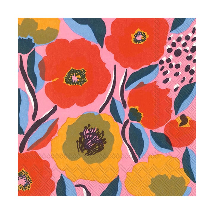 Servilletas Rosarium 33x33 cm, 20-pack, Rose Marimekko