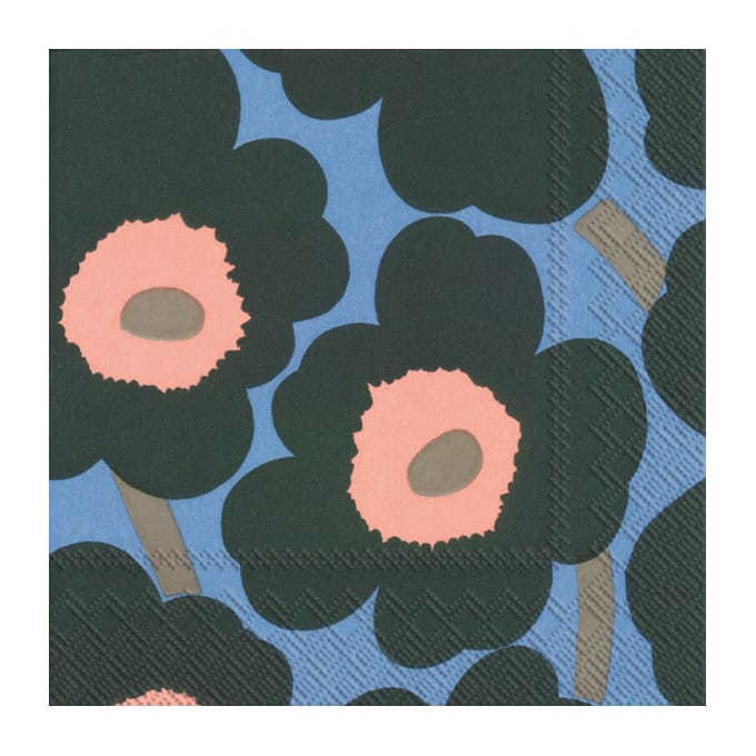 Servilletas Unniko 33x33 cm, 20-pack - verde-azul - Marimekko