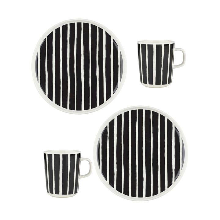 Set de desayuno Oiva Piccolo de 4 piezas - White-black - Marimekko