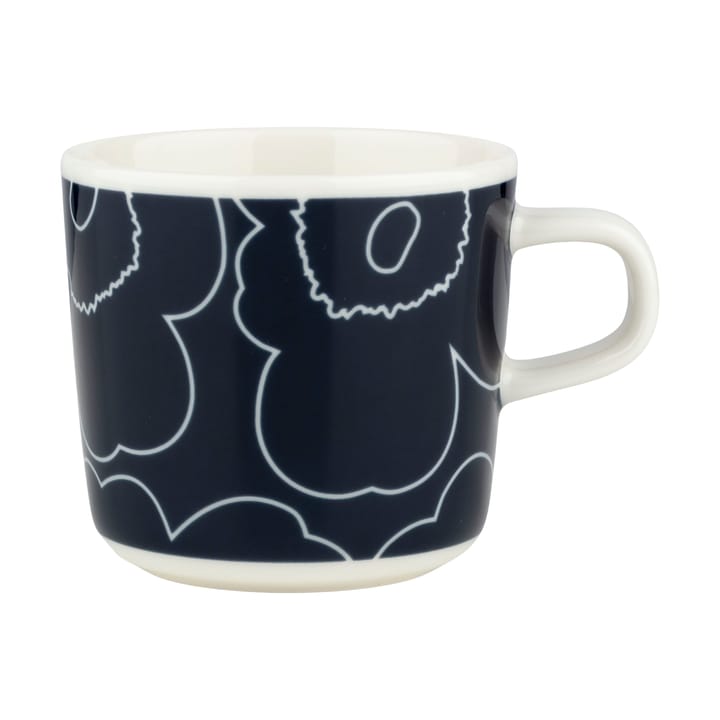 Taza de café Piirto Unikko 20 cl - White-dark blue - Marimekko